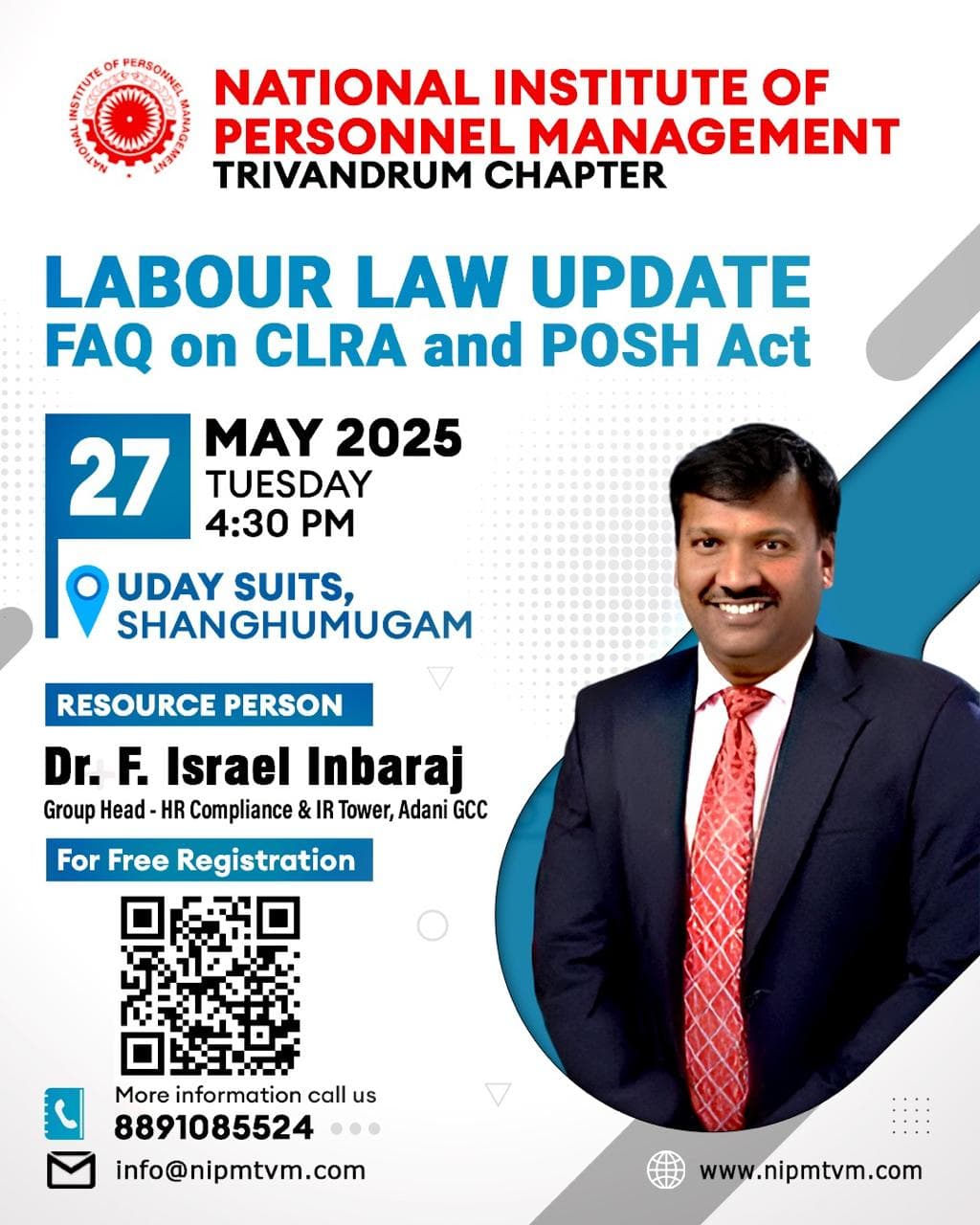 NIPM Trivandrum Chapter- Labour Law Update: FAQs on CLRA and POSH Act image 1