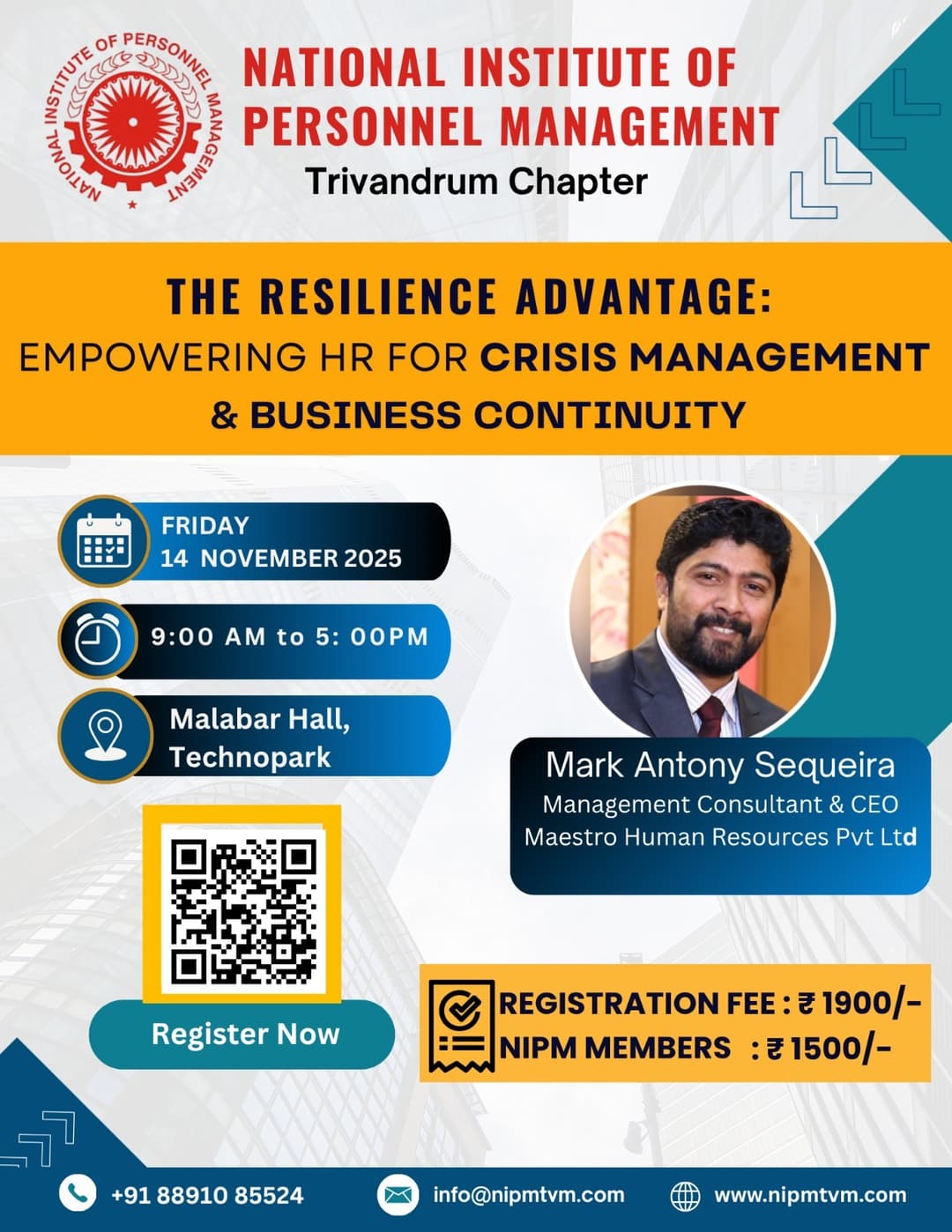 NIPM Trivandrum Chapter: One Day Workshop- “The Resilience Advantage: Empowering HR for Crisis Management & Business Continuity”  image 2