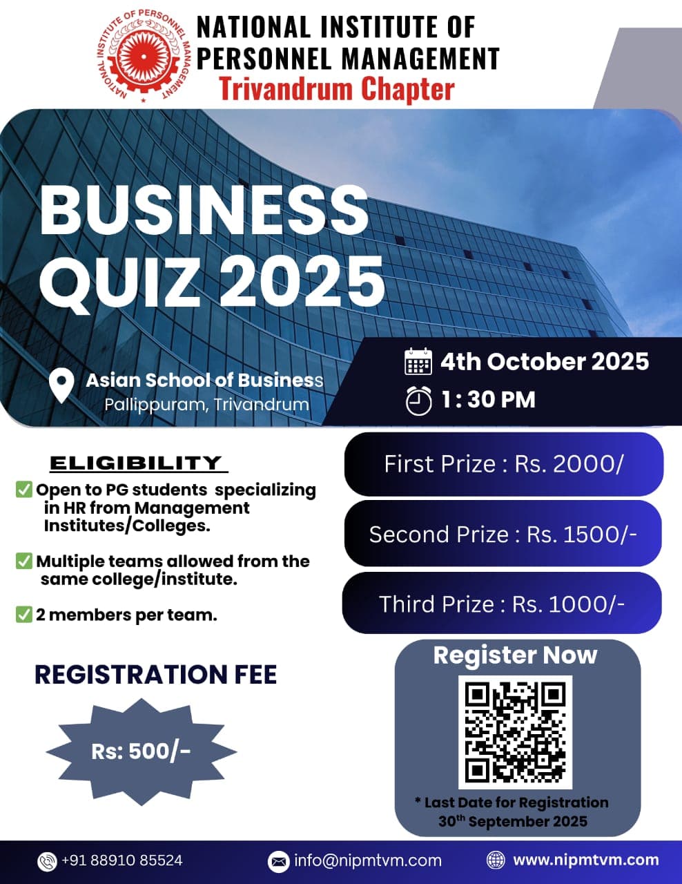 NIPM Trivandrum Chapter: Business Quiz 2025 image 1
